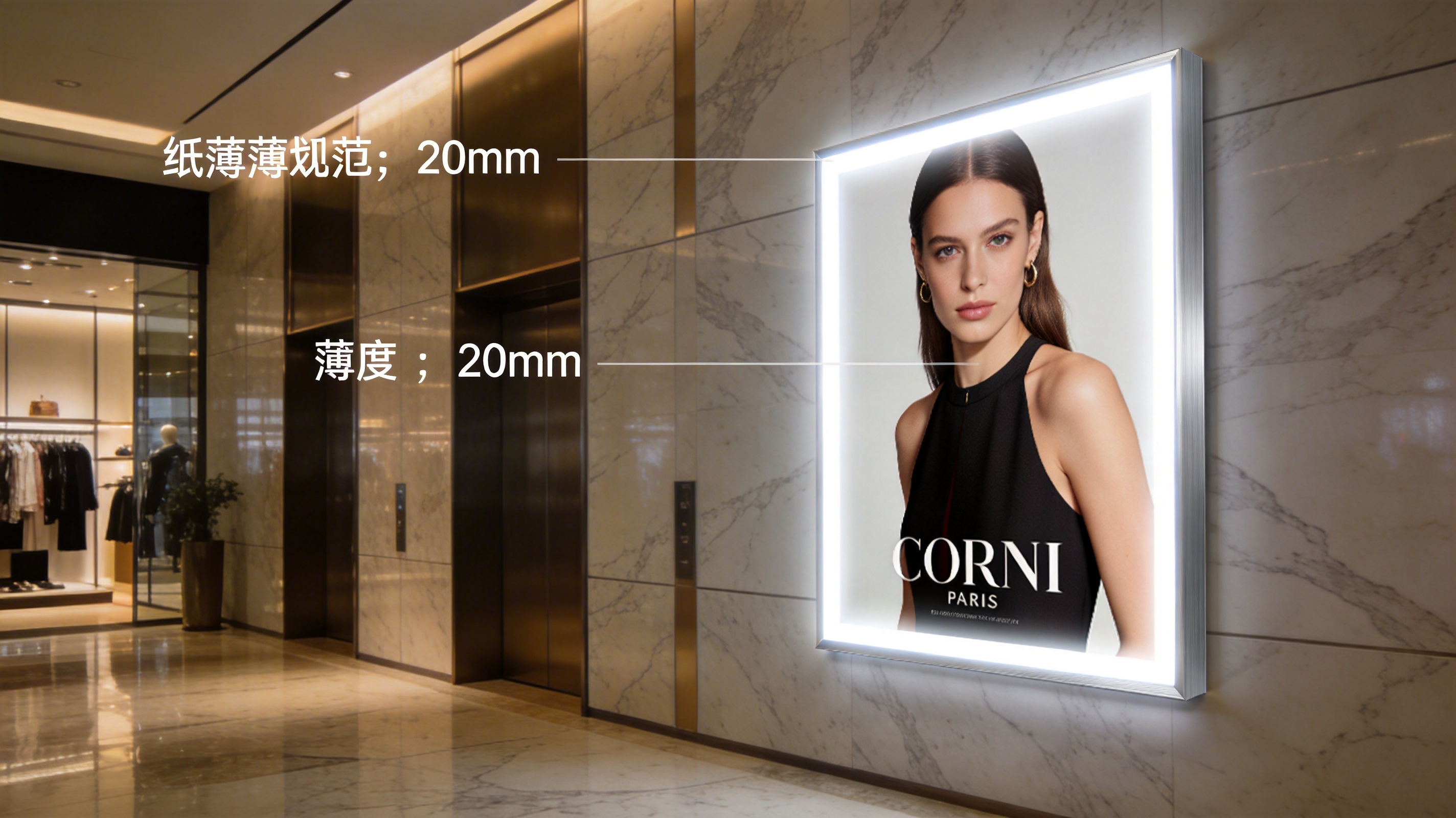 Shopping mall lightbox